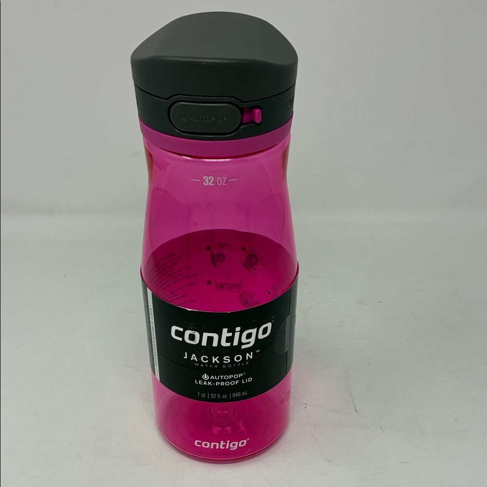 Contigo 32 Oz Jackson Autospout Water Bottle, Dragon Fruit Pink 32 Oz